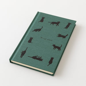 2027 Book Style Diary B6 Cat Green