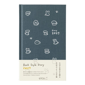 2027_Book_Style_Diary_B6_Dog_Navy