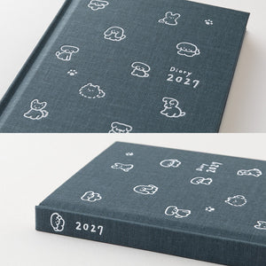 2027_Book_Style_Diary_B6_Dog_Navy