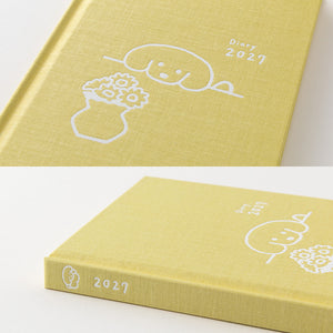 2027 Book Style Diary B6 Dog Yellow