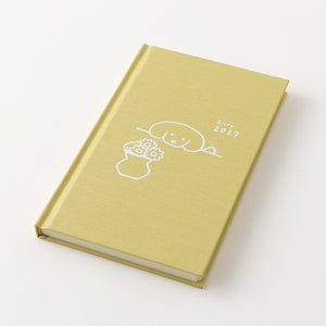2027 Book Style Diary B6 Dog Yellow