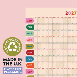 2027 Large A1 Wall Planner | Landscape | Play Nice Arches