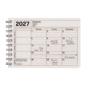 2027 Notebook Calendar XS