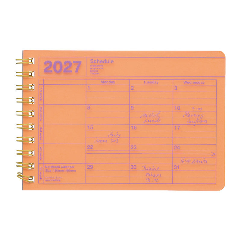 2027 Notebook Calendar XS