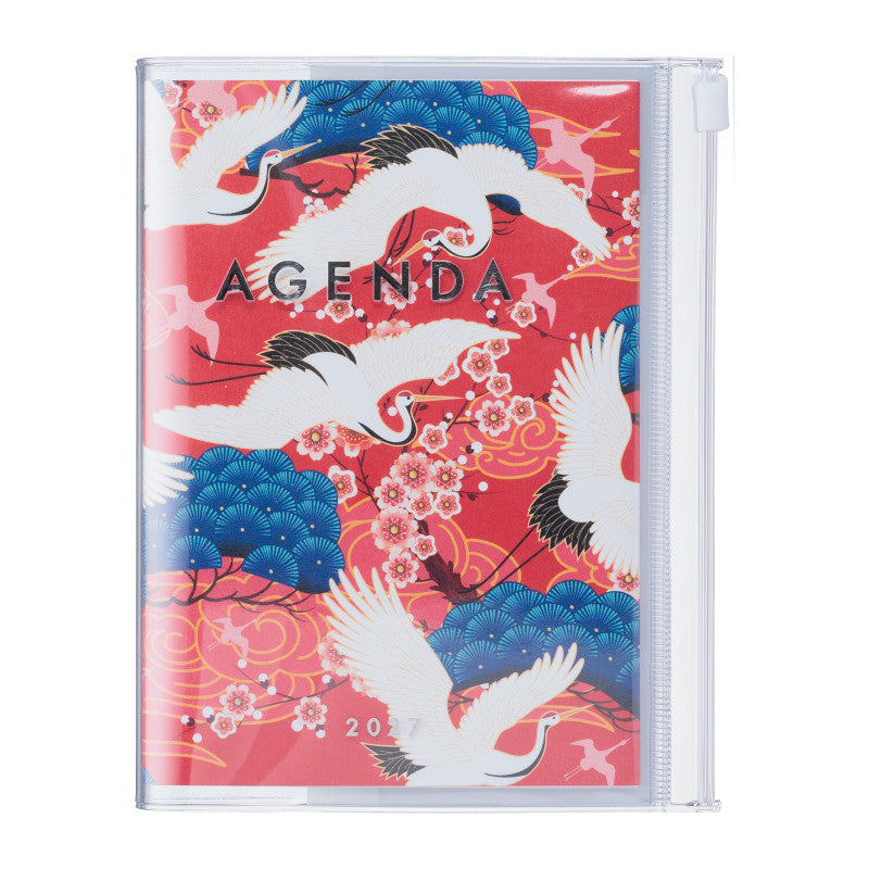 2027 Pocket Calendar Agenda A6 | Birds Red