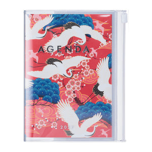 2027 Pocket Calendar Agenda A6 | Birds Red