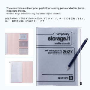 2027 Pocket Calendar Agenda A6 
