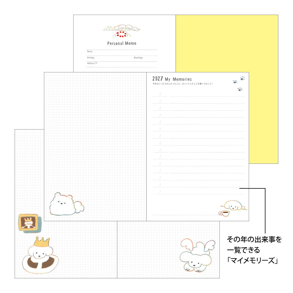 2027 Pocket Diary B6 Dog