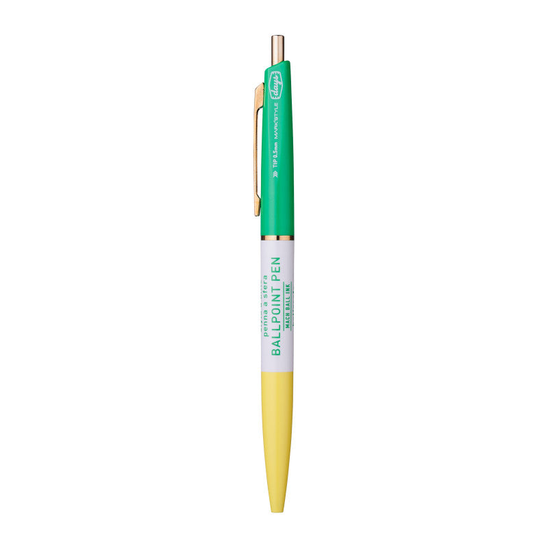 3-Section Ball Ink Pen| ANTERIQUE | Yellow Basil
