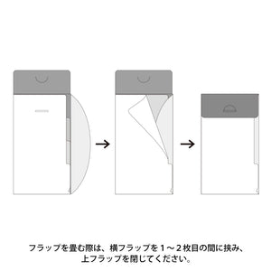 3 Pockets Clear Folder with Flap | A5 Slim | Cats