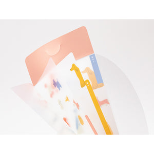 3 Pockets Clear Folder with Flap | A5 Slim | Dogs