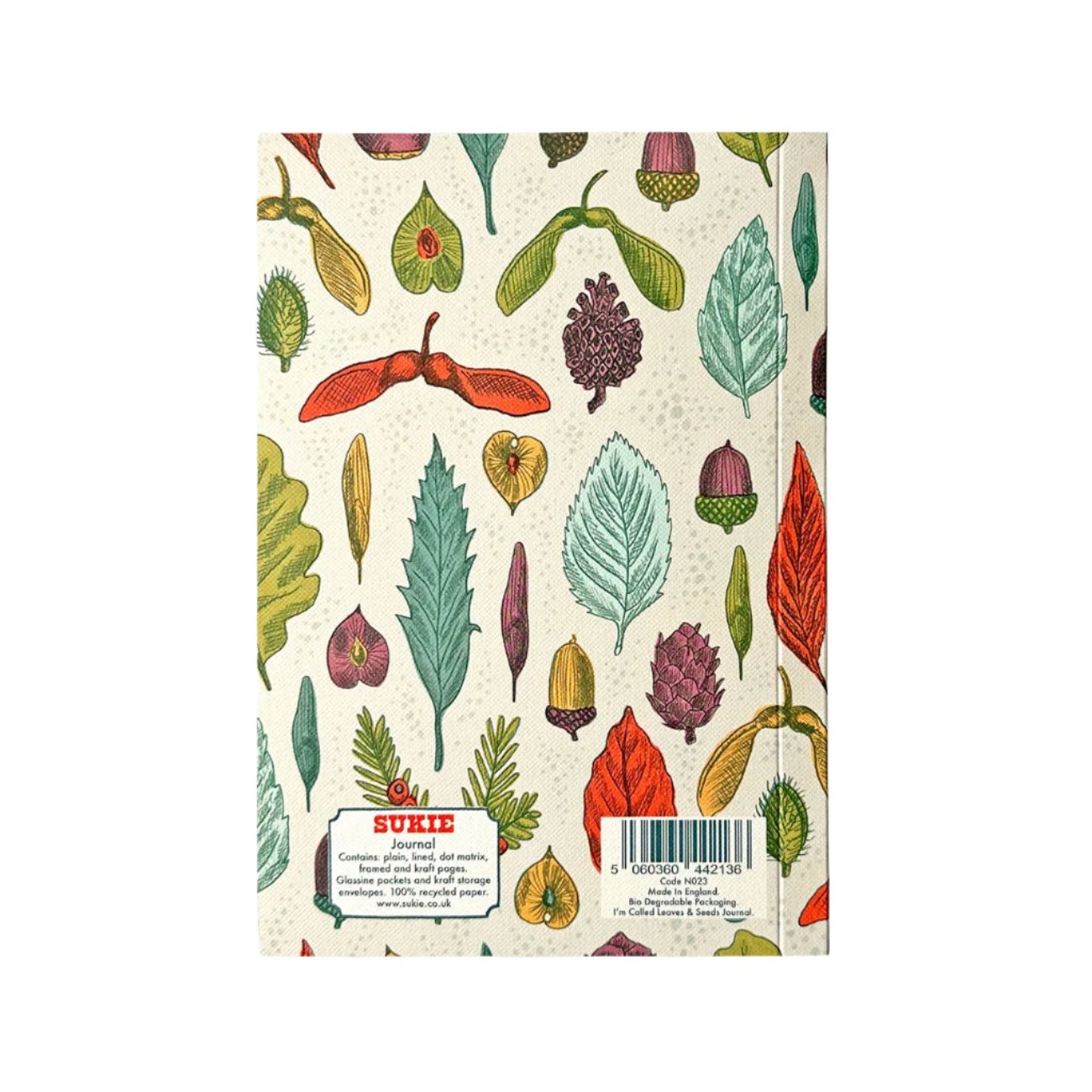 Leaves & Seeds Journal Vintage Style Recycled Papers