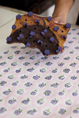 Hand Block Printed Gift Bags Large | Violet Meringue