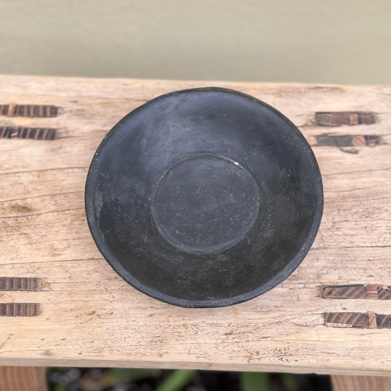 Vintage Black Marble Plate