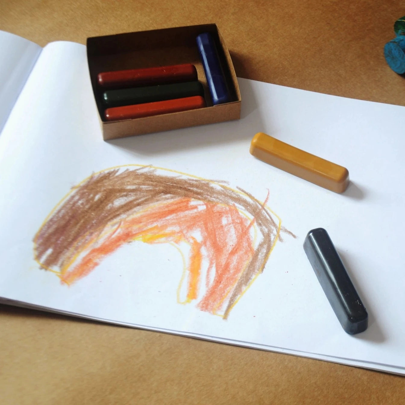 Natural Beeswax Toddler Crayon Fingers