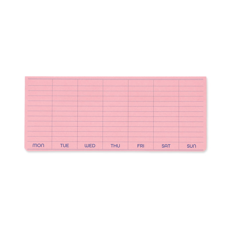 Weekly Sticky Memo Pad Pink