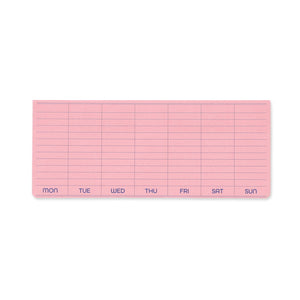 Weekly Sticky Memo Pad Pink