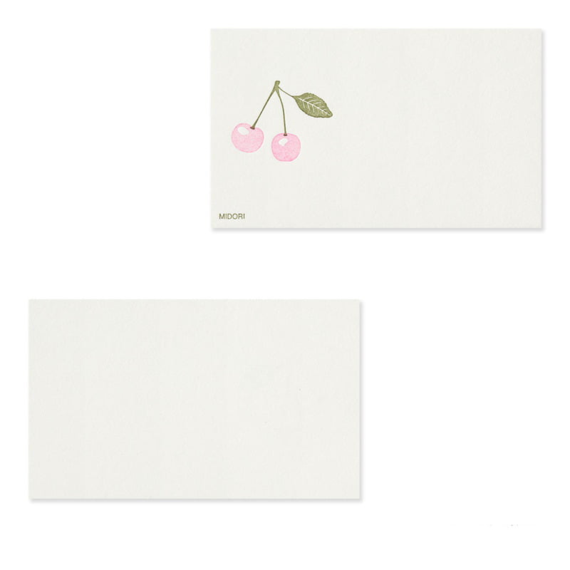 Letterpress Kartenset Kirsche