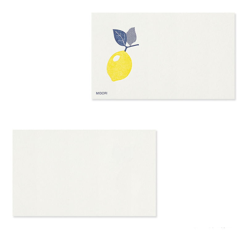 Ensemble de cartes typographiques citron