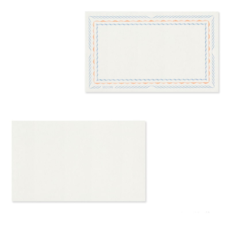 Ensemble de cartes typographiques Cadre bleu