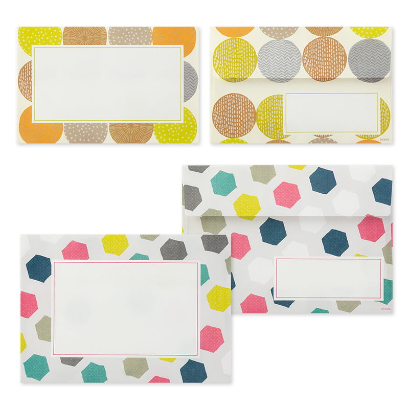 Lot de 5 enveloppes type lettre couleur