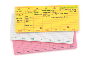 Weekly Sticky Memo Pad Pink