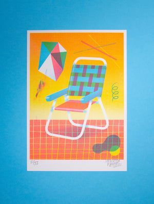 Risograph A4 Print | Camping Chair