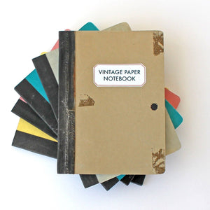 Vintage Paper Notebook - Assorted Colours
