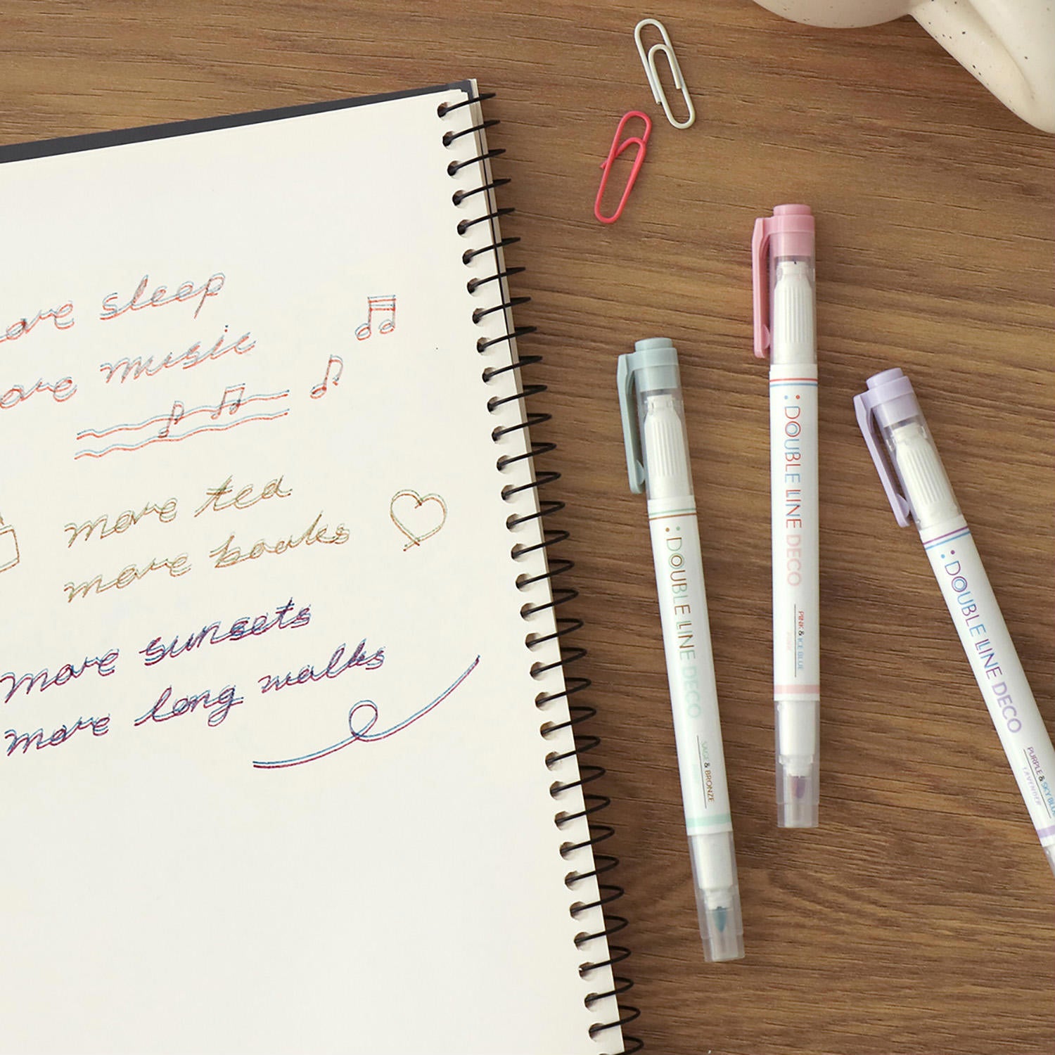 Stylo déco double trait | Printemps