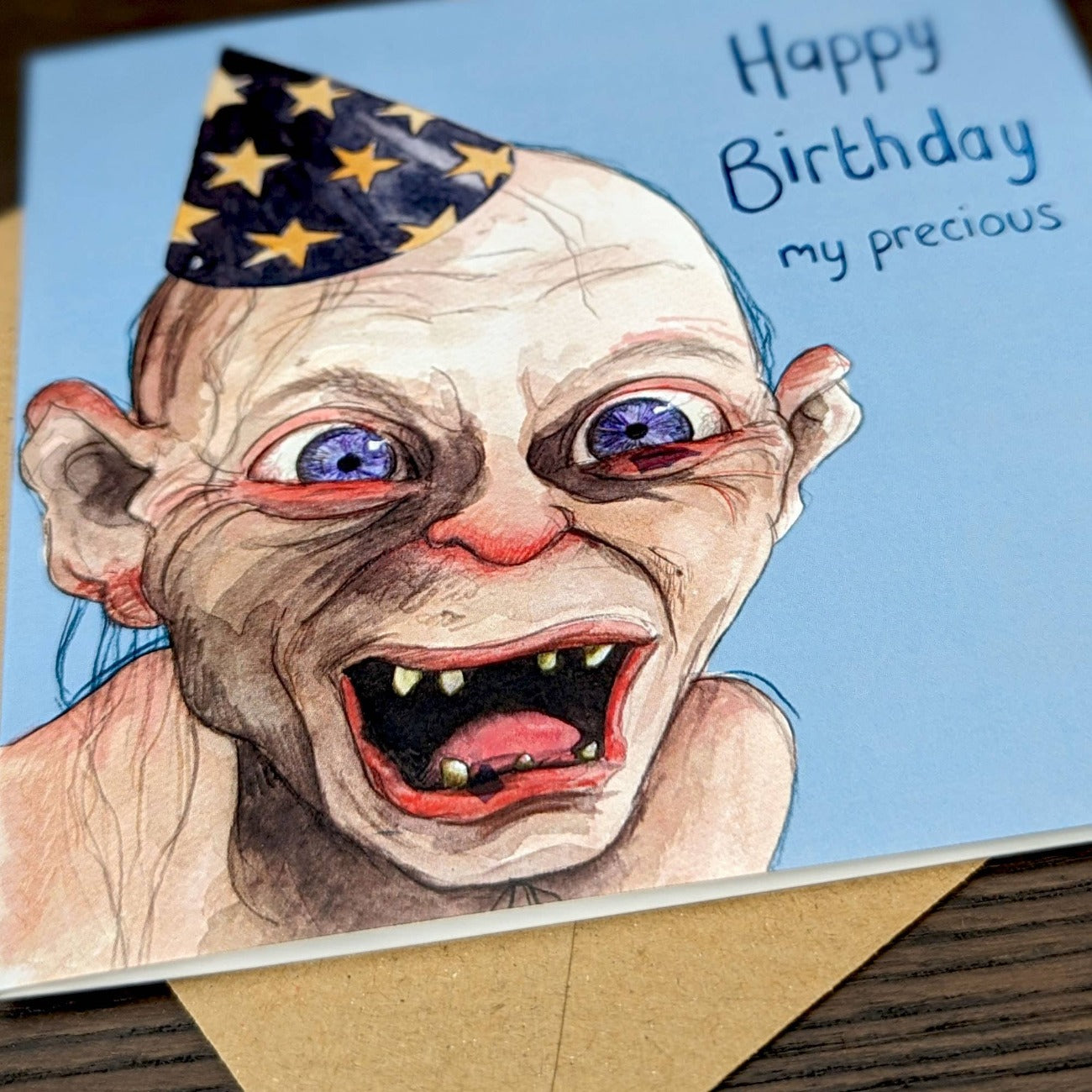 Carte d'anniversaire de Gollum