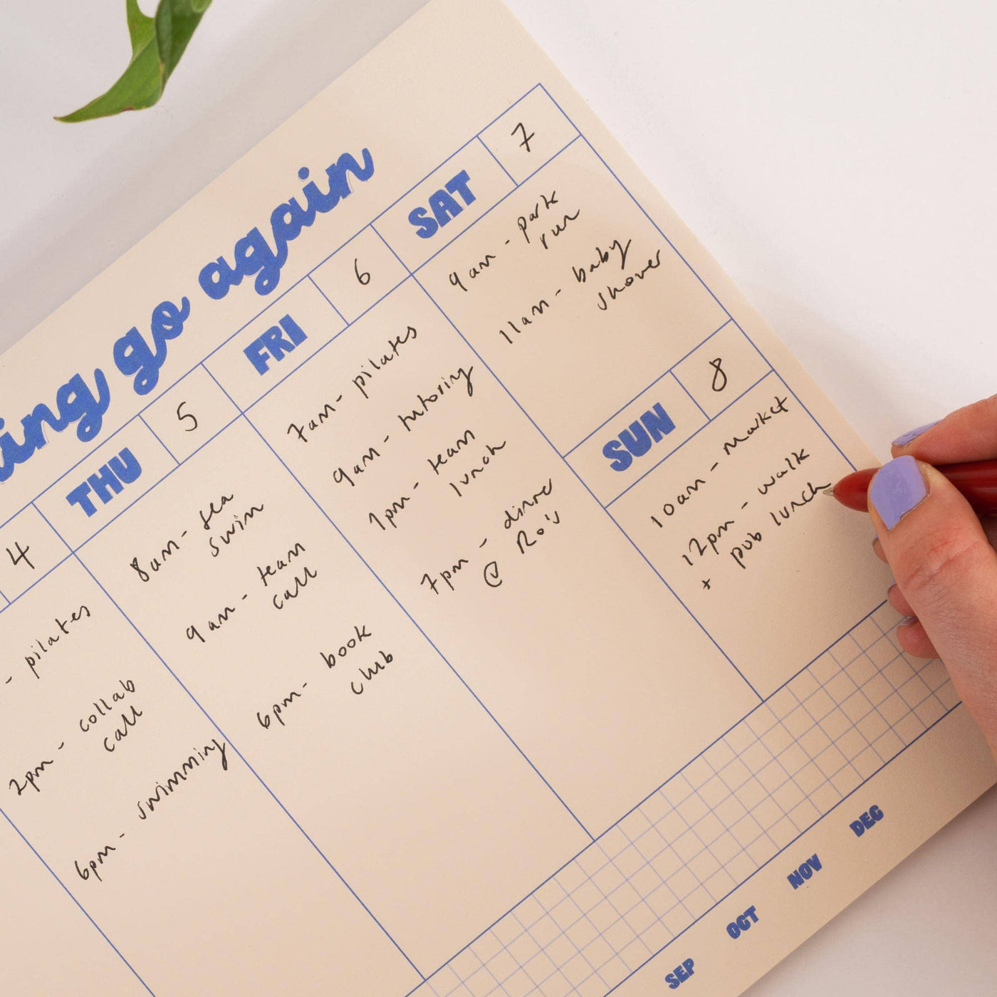 A4 Weekly Planner Pad | Here We Go Again