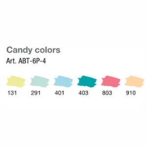 ABT Dual Brush Pen | Set of 6 | Candy Colours