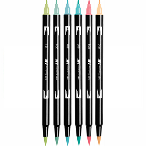 ABT Dual Brush Pen | Set of 6 | Candy Colours