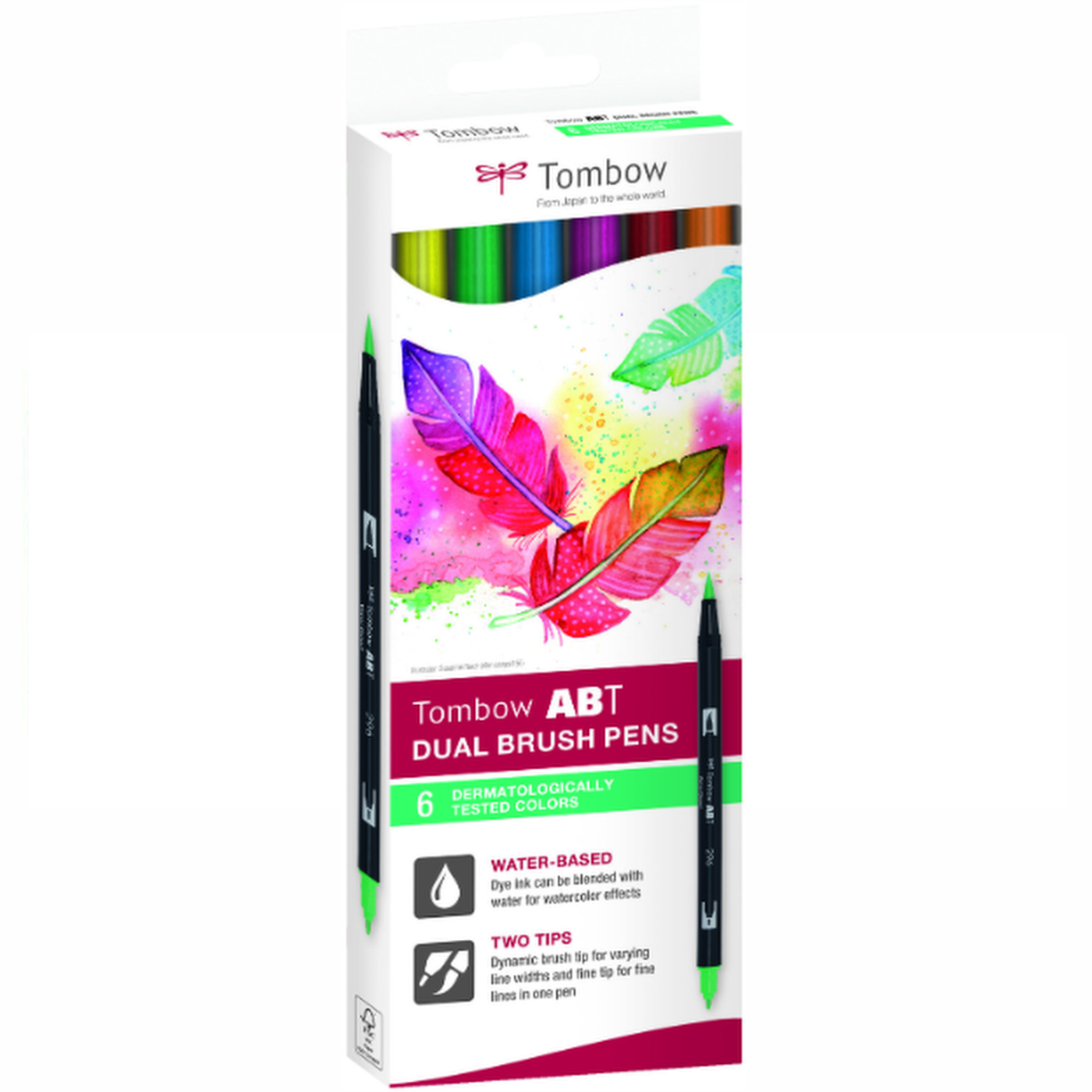 ABT Dual Brush Pen | Set of 6 | Dermatologically Tested Colours