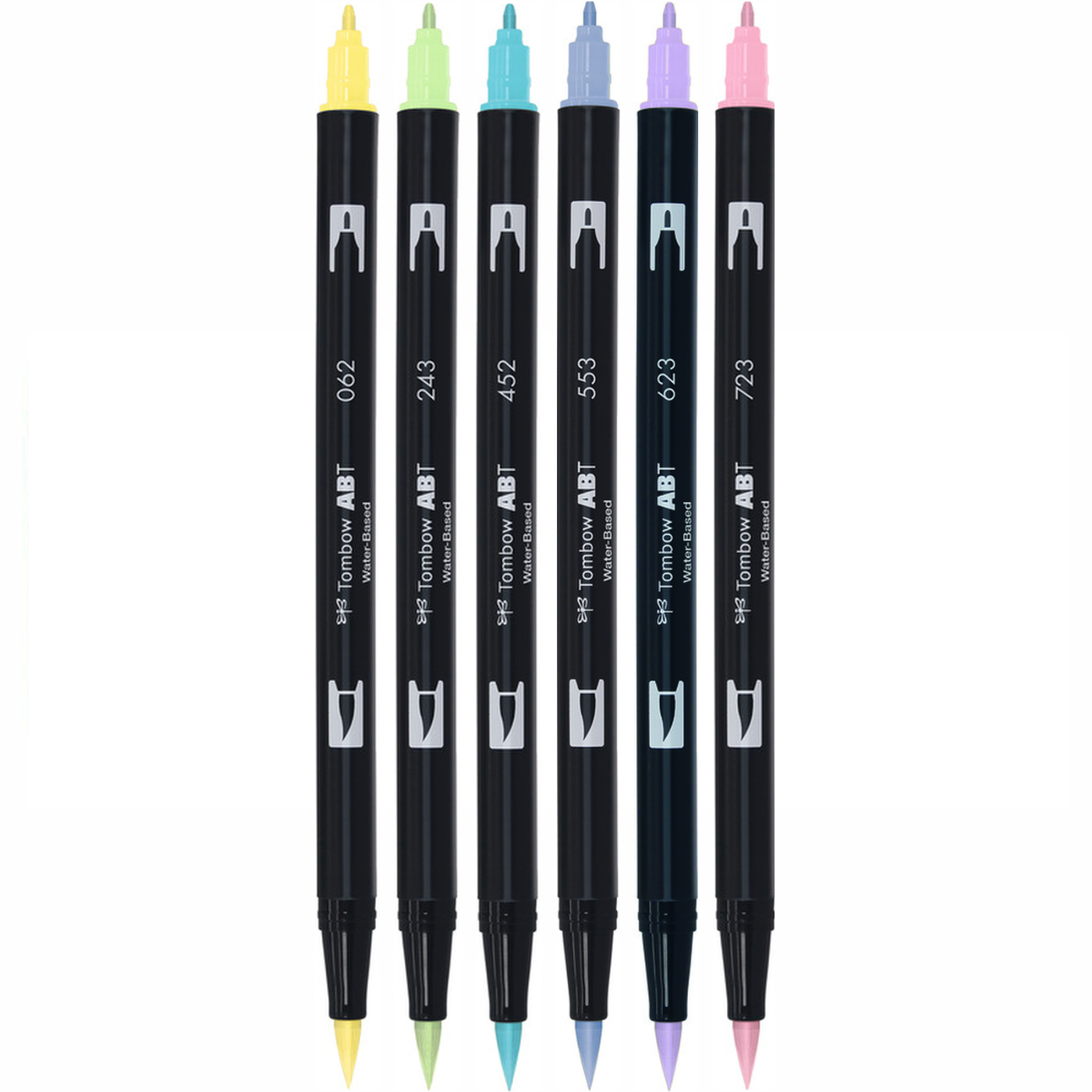 ABT Dual Brush Pen | Set of 6 | Pastel Colours