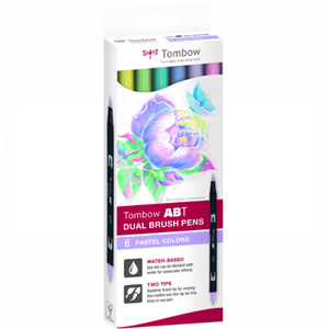 ABT Dual Brush Pen | Set of 6 | Pastel Colours