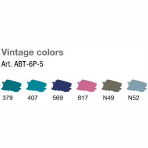 ABT Dual Brush Pen | Set of 6 | Vintage Colours