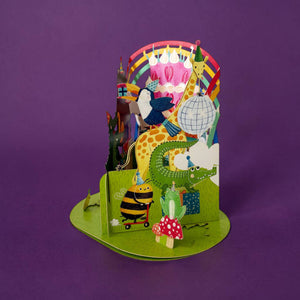 Animal Birthday Party | Pop-Up Card