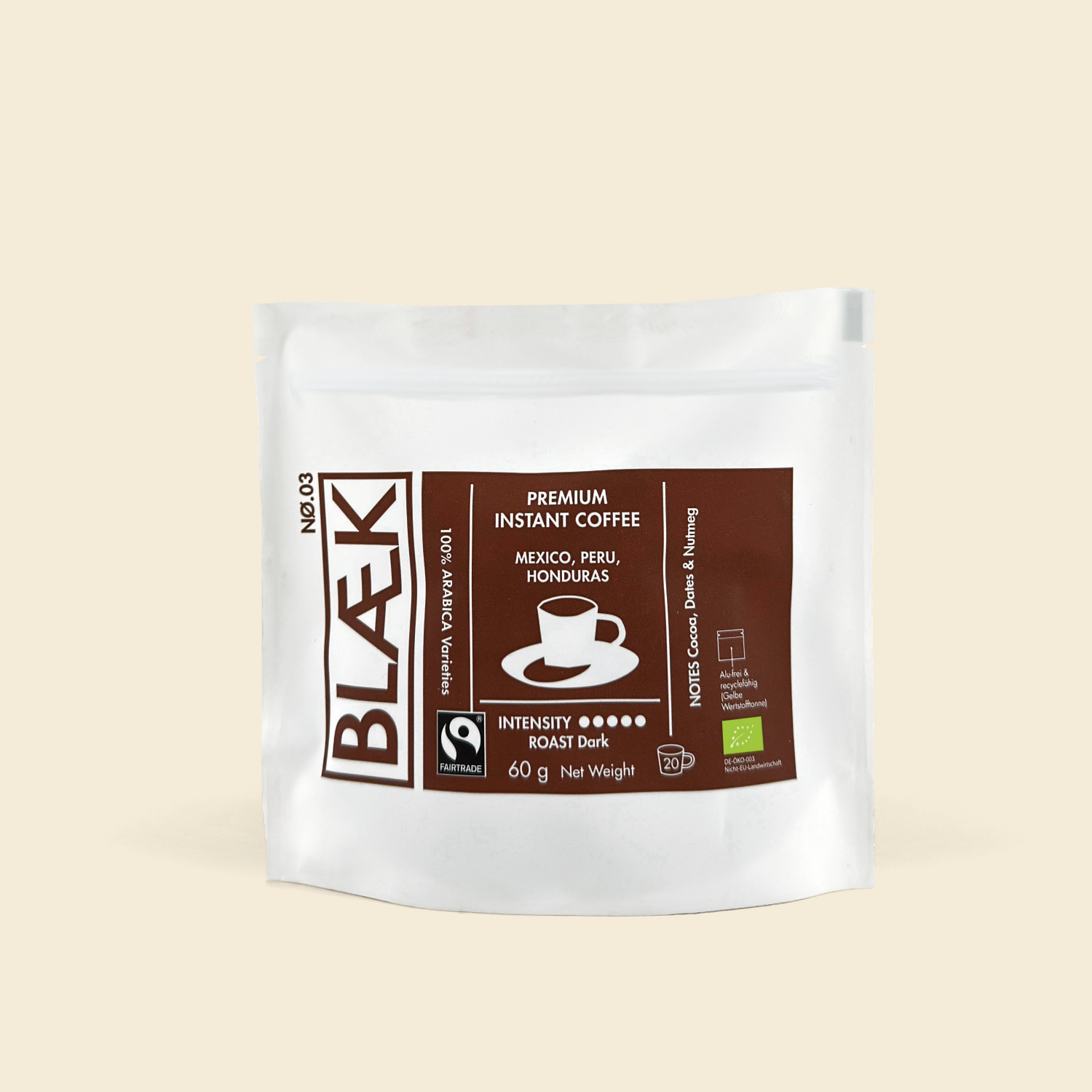 BLÆK Instant Coffee NØ.3 | Dark Roast | 60g