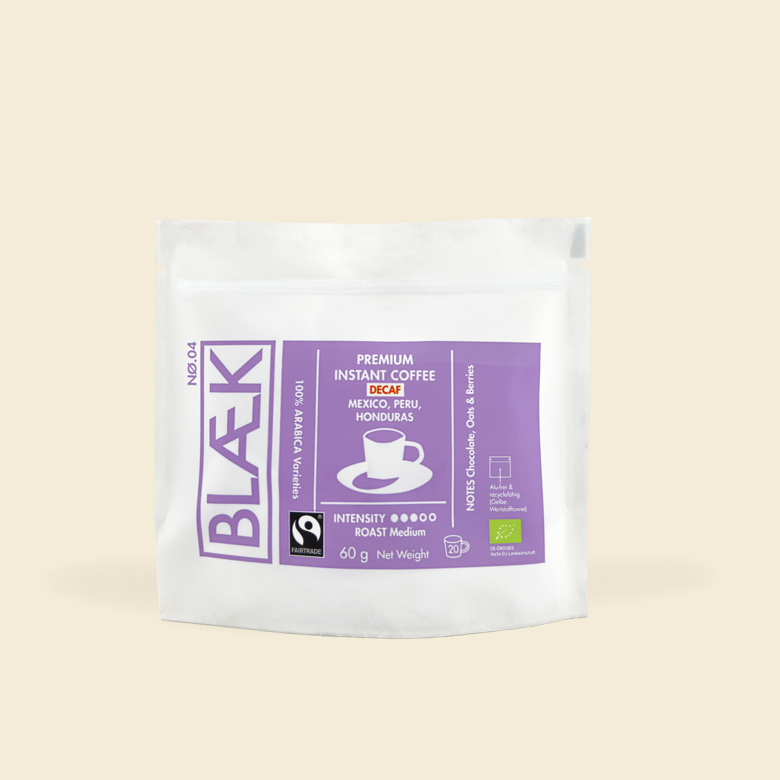 BLÆK Instant Coffee NØ.4 | Medium Roast (DECAF) | 60g