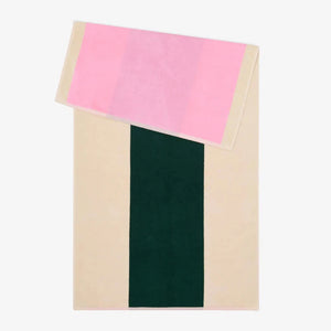 Bath Towel | Pink Dark Green