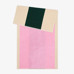 Bath Towel | Pink Dark Green