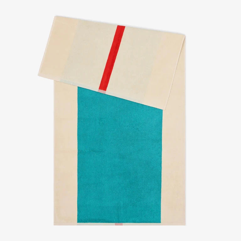 Bath Towel | Red Turquoise