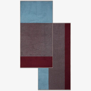 Bath Towel Set 2 pcs. | Sky Blue Bordeaux