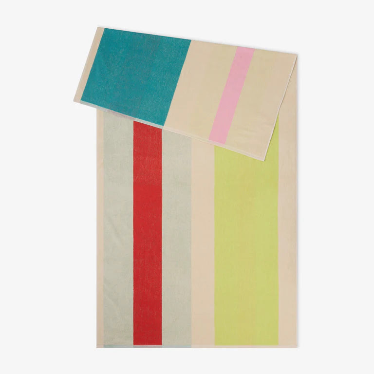 Beach towel | Pink Turquoise Lime Red