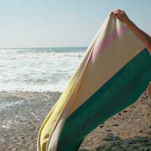 Beach towel | Pink Turquoise Lime Red
