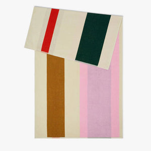 Beach towel | Red Dark Green Toffee Pink