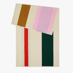 Beach towel | Red Dark Green Toffee Pink