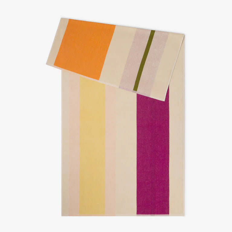 Beach towel | Yellow Fuchsia Orange Olive