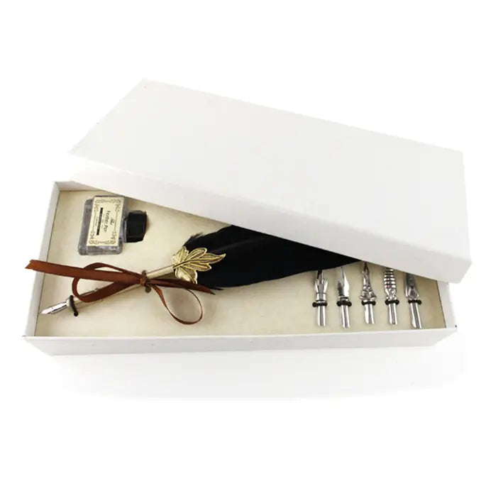 Black Feather Pen | Calligraphy Writing Set